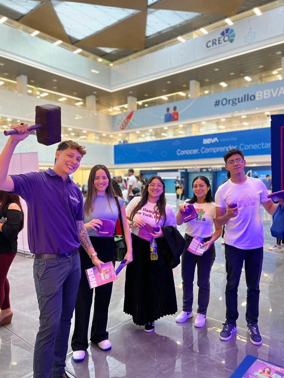 Equipo de activación BTL de Powerpay en evento BBVA Values Day